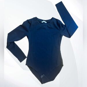 Neutral Black Long Sleeve Bodysuit